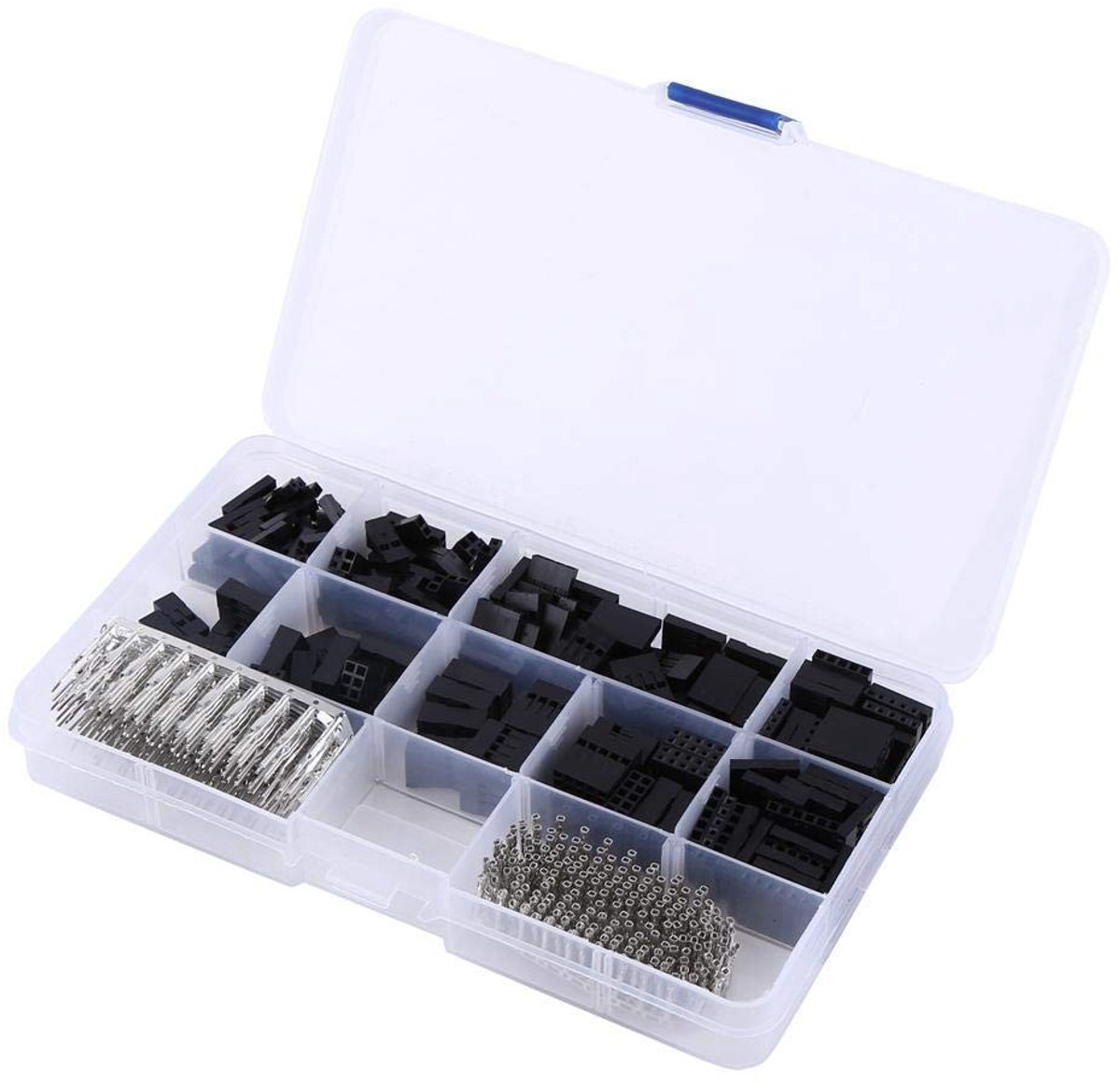 Allecto - Connector Pin Housing Jumper Wire Kit - Male en Female Crimp Pins - 610 Stuks - Hoogwaardige Verbindingen - Perfect voor Elektronica - Ge...