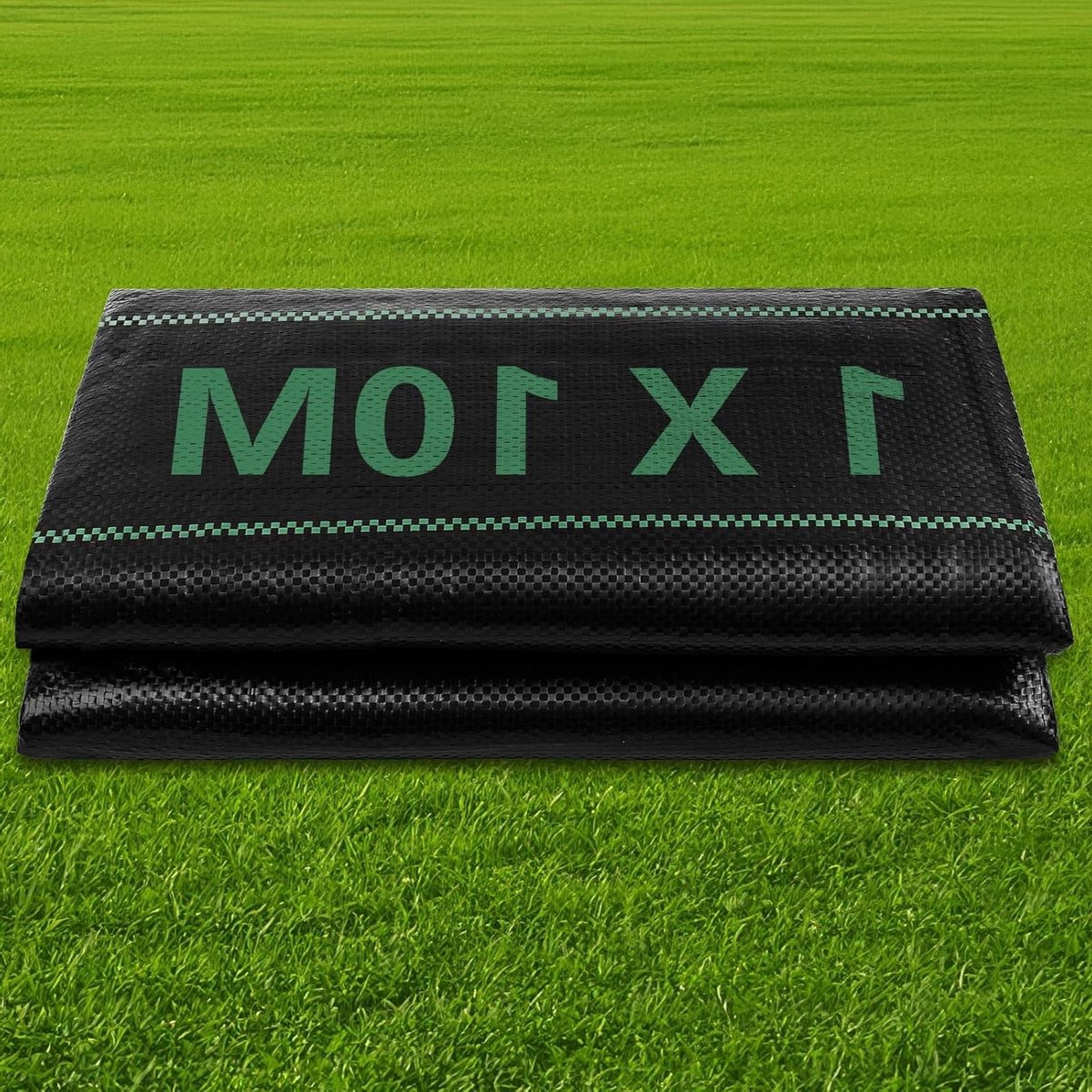 Onkruiddoek 1 x 10 m voor Tuin, Vouwbaar en Ademend, Bescherming tegen Onkruid voor Groentetuin en Kunstgras, Duurzaam en Permeabel, Zwart