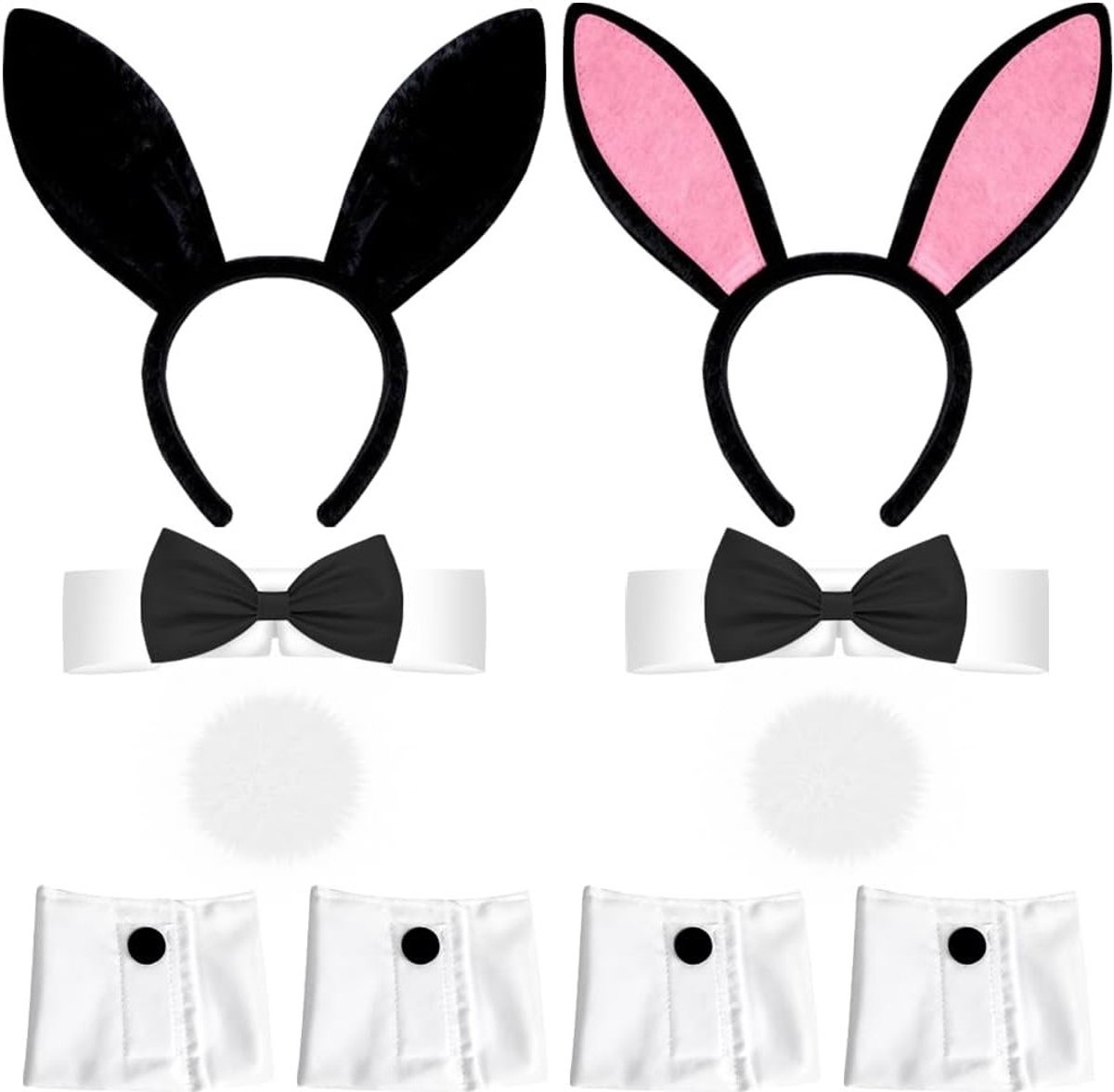 Volwassen Konijnen Kostuum Accessoire Set voor Pasen, Perfect voor Feestjes en Verkleedpartijen