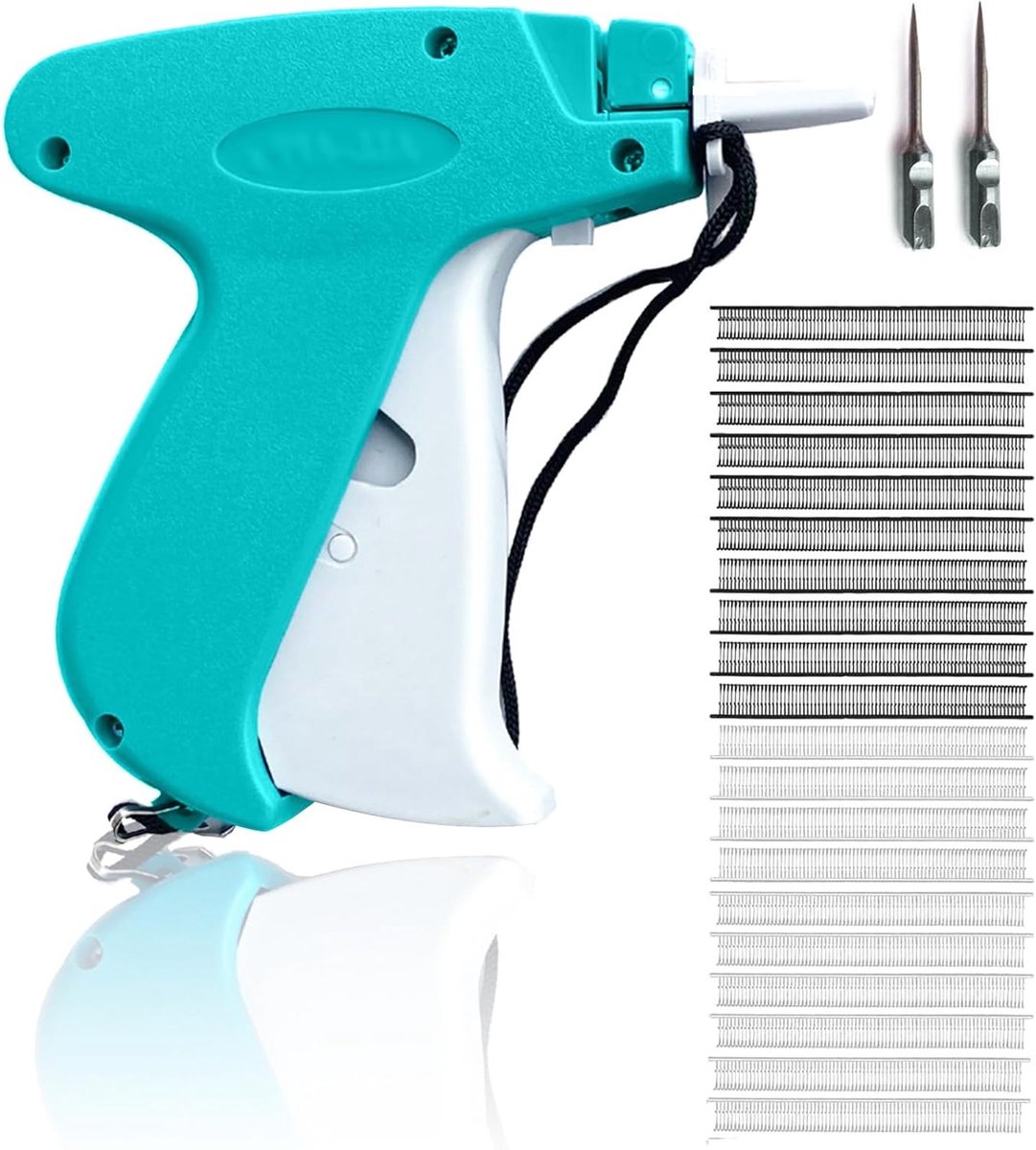 Draagbare Micro Fixer voor Snelle Kledingreparaties, Inclusief 2 Naalden en 2000 Plastic Micro Sluitingen, Ideaal voor Naaien en Kledingcorrecties