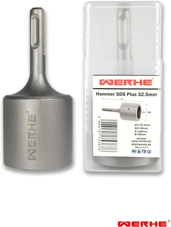 Grondspijkerboor - Piketboor SDS Plus - Palen Drijven - Boormachine Adapter - 325 mm - Zilverkleurig — afbeelding 3