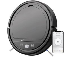 Smart Robot stofzuiger met borstels en dweil functie in gratis Tuya en Smartlife app.
