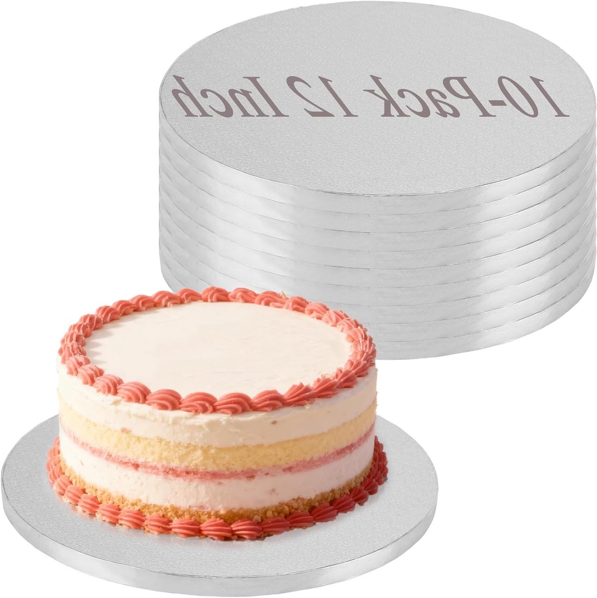 Taart Drum - Cake Board - Professioneel Bakken - 13mm Dik - 12 Inch - Zilver