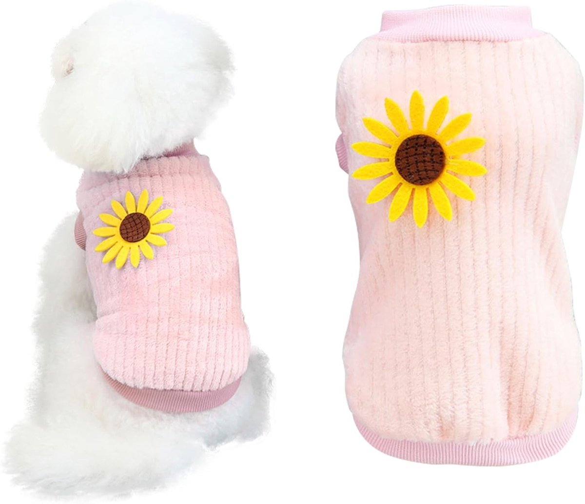 Hondentrui van Pluche - Zachte en Dikke Winterkleding voor Honden en Katten in Apricot (Roze, 2XL)