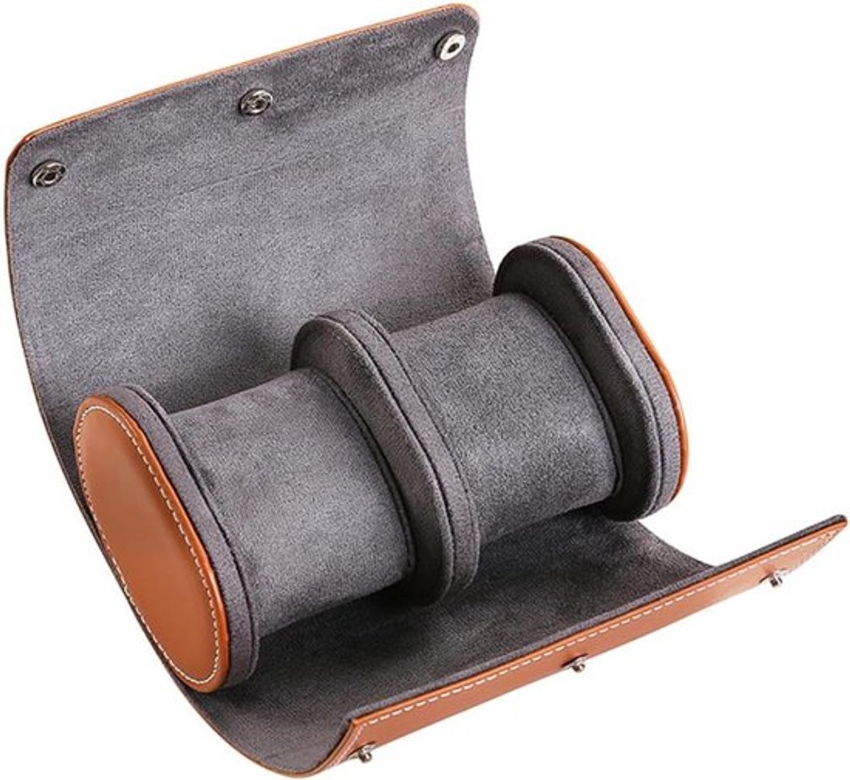 - Horlogerolhoes voor heren - Lederen horlogekast-organizer - Elastisch PU-materiaal - Vintage vitrineopslag voor horloge-sieraden - Geschikt voor merk - Kleur of model