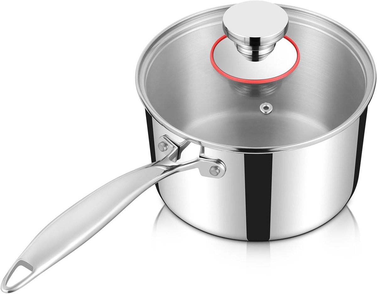 3-laags roestvrijstalen braadpan 16 cm met deksel