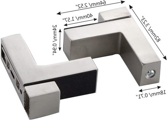 Verstelbare Glazen Planksteunen, 4 Stuks Wandbeugels voor Zwevende Planken, Geschikt voor Planken van 3-28mm Dikte, Ideaal voor Thuis en Kantoor Decoratie — afbeelding 5