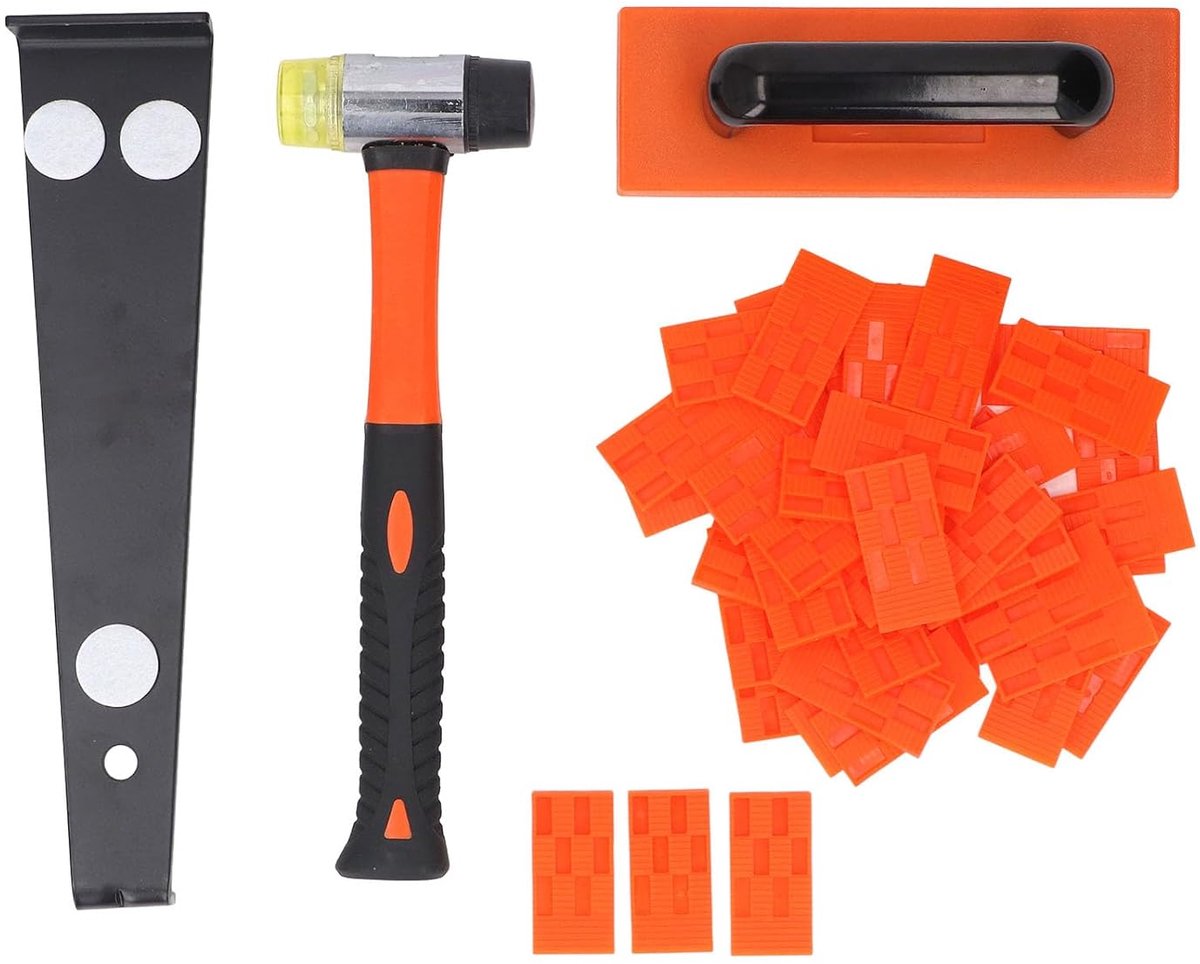 Vloer Installatieset - Laminaat Gereedschap - Vloeren Leggen - 43 Delige Set - 295 Mm Hamer