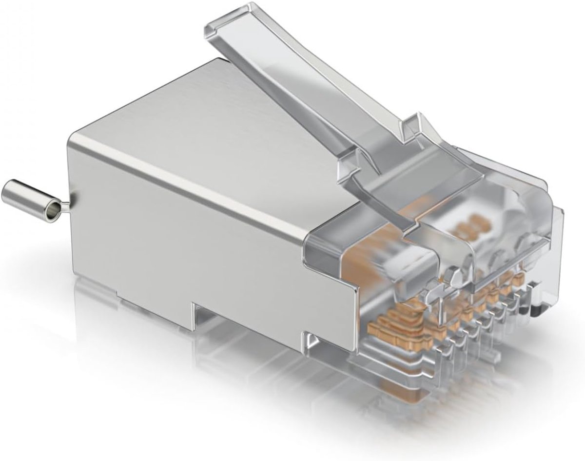 Netwerk Connector - RJ45 Stekker - Netwerk Installatie - Verbinding met massa - 20 x 13 x 5 cm