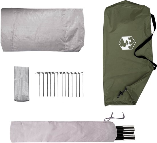 vidaXL - Backpacking - Tent - 4-persoons - Olijfgroen van Vidaxl — afbeelding 5