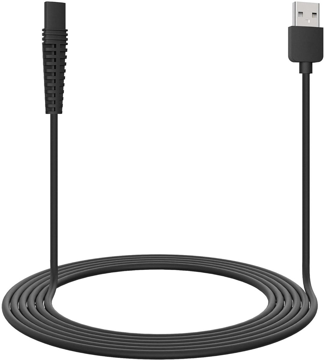 Oplaadkabel voor 5V elektrische scheerapparaten, vervangende USB-adapterkabel voor scheerapparaat (Zwart)