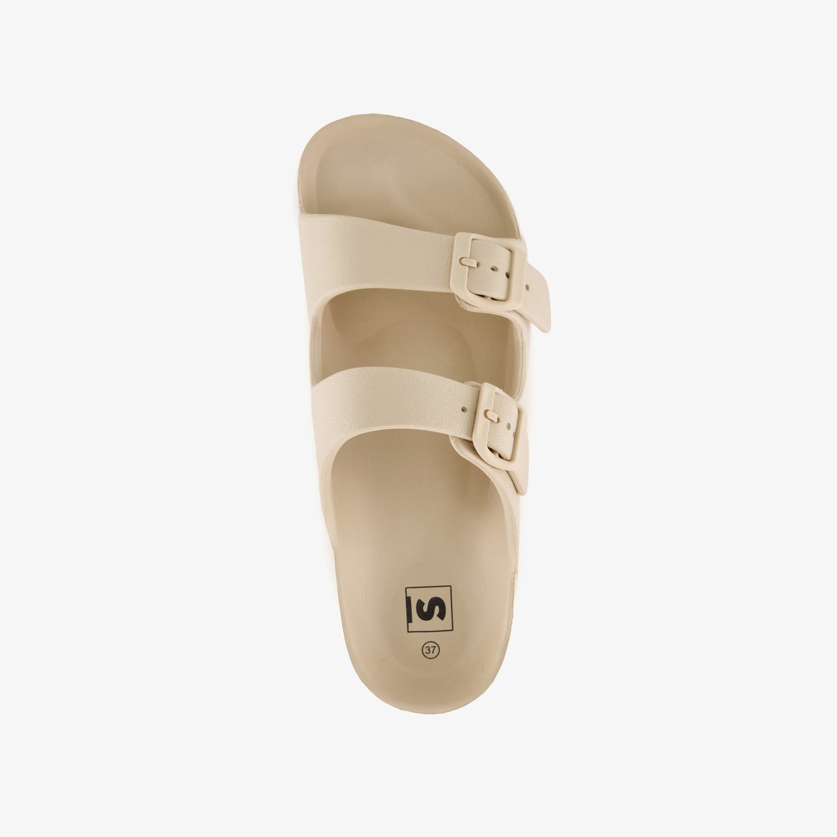 Dames badslippers met gesp beige - Maat 40
