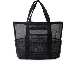 Sac de plage pliable multifonctionnel - Sac spacieux et durable pour la plage, le pique-nique et le lac-noir