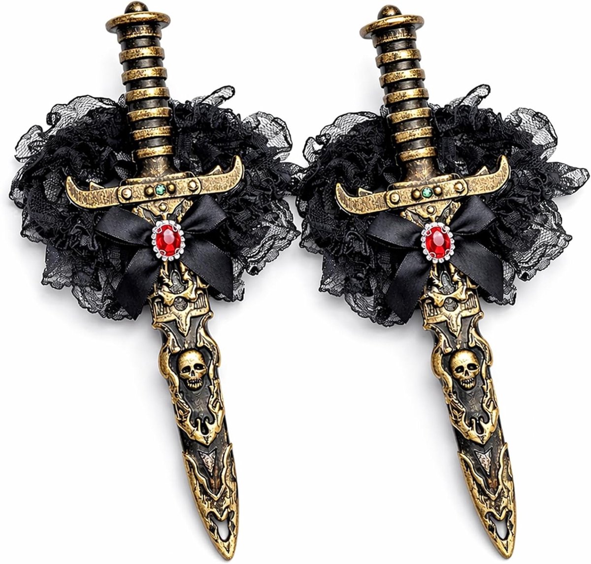 Piratenkostuum voor Vrouwen met Garter en Accessoires - Perfect voor Halloween en Themapartijen, One Size, Zwart