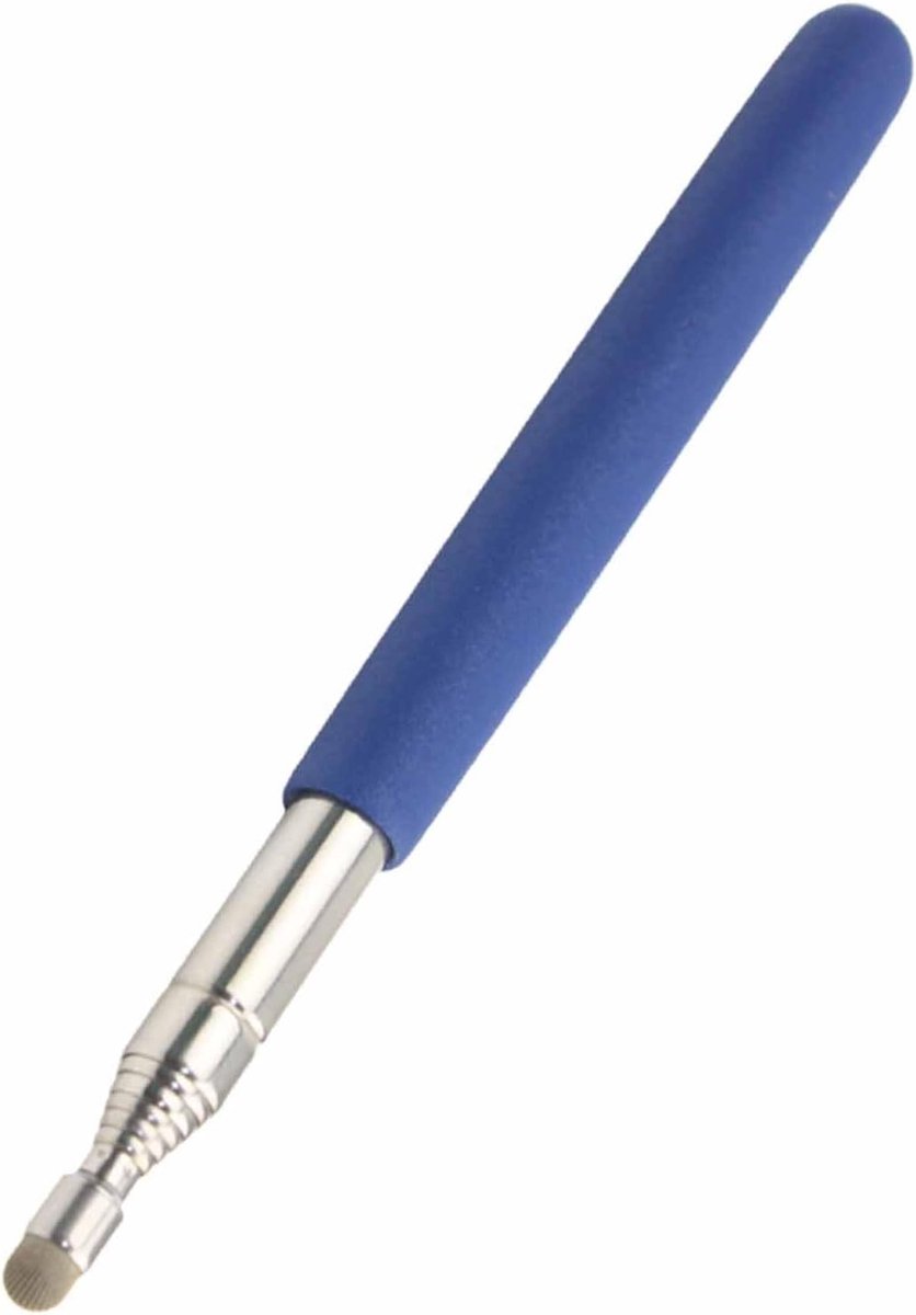 Uitschuifbare aanwijsstok voor docenten – Telescopische stylus voor touchscreens, voorlezen in de klas en presentaties; Uitschuifbaar onderwijshulpmiddel voor school – Uitschuifbaar tot 100 cm (Blauw)