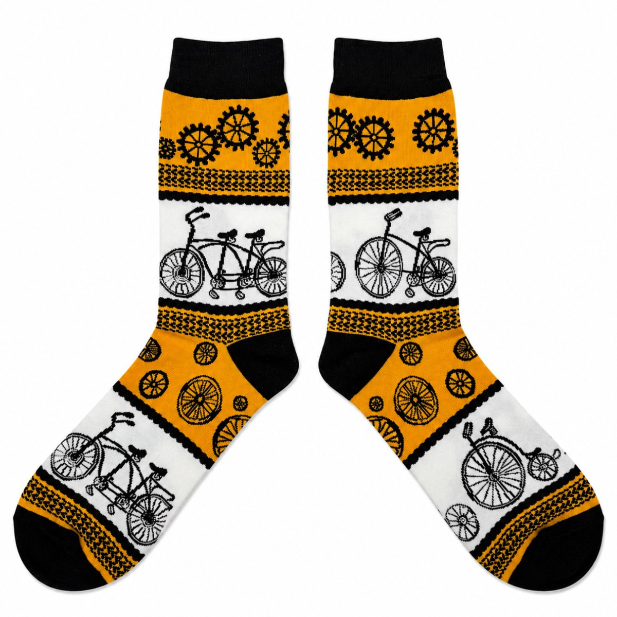 Tutti Footi - Sokken Met Fietsen, Vélocipède, Tandem | Grappige Fietssokken Heren Maat 39-44
