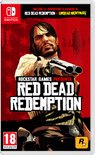 Nintendo Switch-hoes met een man met een pistool, sterren en de tekst 'Red Dead Redemption'.
