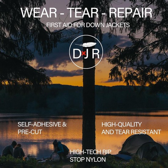 Reparatiepatches Donsjack - Kledingstickers Waterdicht - Kleding Repareren - Zelfklevend Ripstop Nylon - 7 stuks Diverse Maten - Goud — afbeelding 2