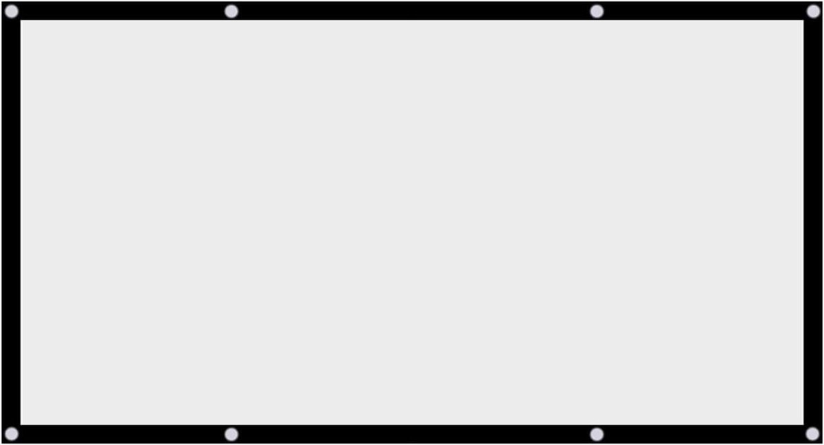 Projectiescherm - Opvouwbaar scherm - Buitenfilms kijken - Geen vouwplooien - 120 inch - Wit