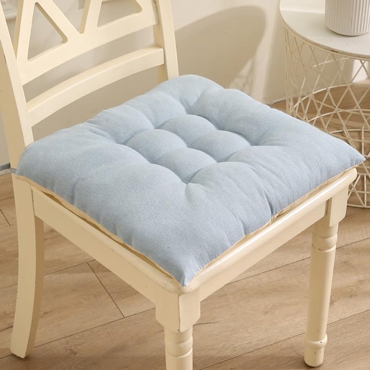 Zacht vierkant zitkussen voor eetkamer- en tuinstoelen, comfortabel en duurzaam kussen voor extra zitcomfort