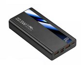 Powerbank 30 000 mAh - Chargeur rapide 22,5 W – Câble USB-C vers USB-C supplémentaire – Charge ultra-rapide – Compact et puissant - Kit d'urgence