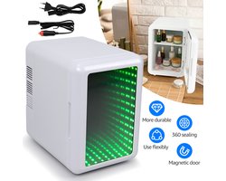 Mini Koelkast - Cosmetische Koelkast - Skincare Fridge - 4L - 12V/220V Koel & Warm - LED 7-kleuren & Spiegeltouchscreen - Stil 25dB - Voor Thuis, Auto & Huidverzorging