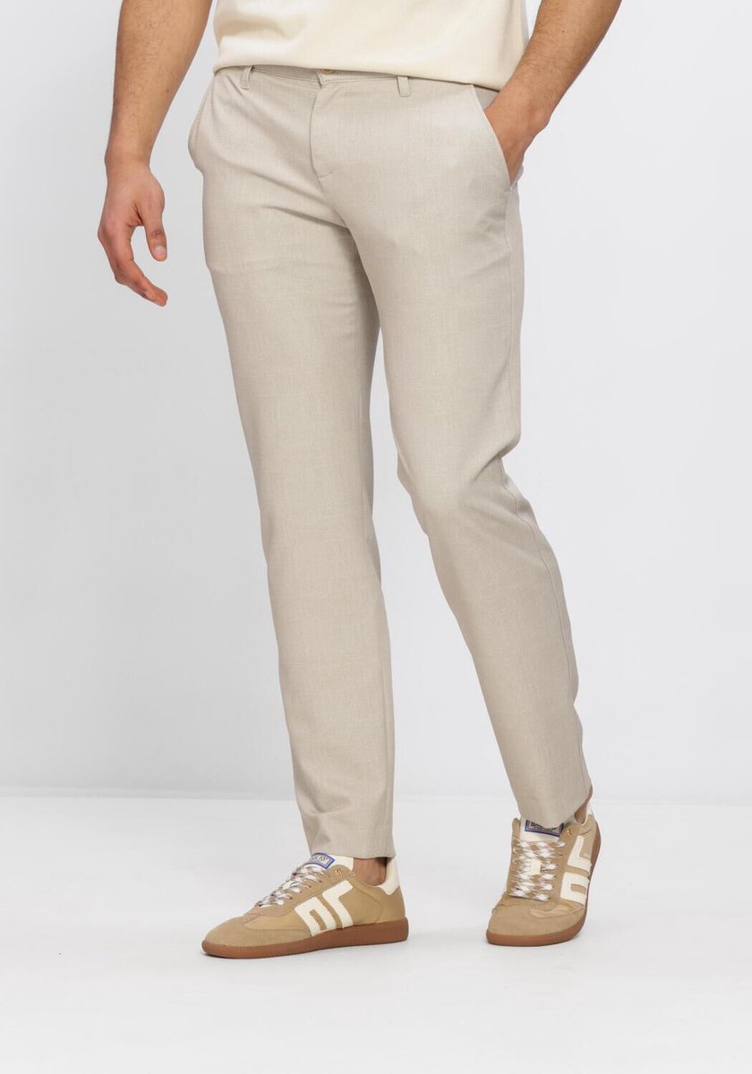 Alberto 4556 1544 Lou Broeken Heren - Beige - Maat 32/34