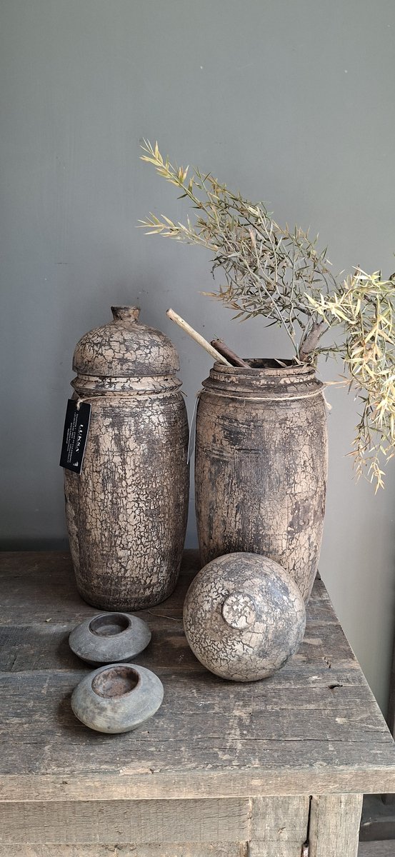 houten pot met deksel landelijk 2