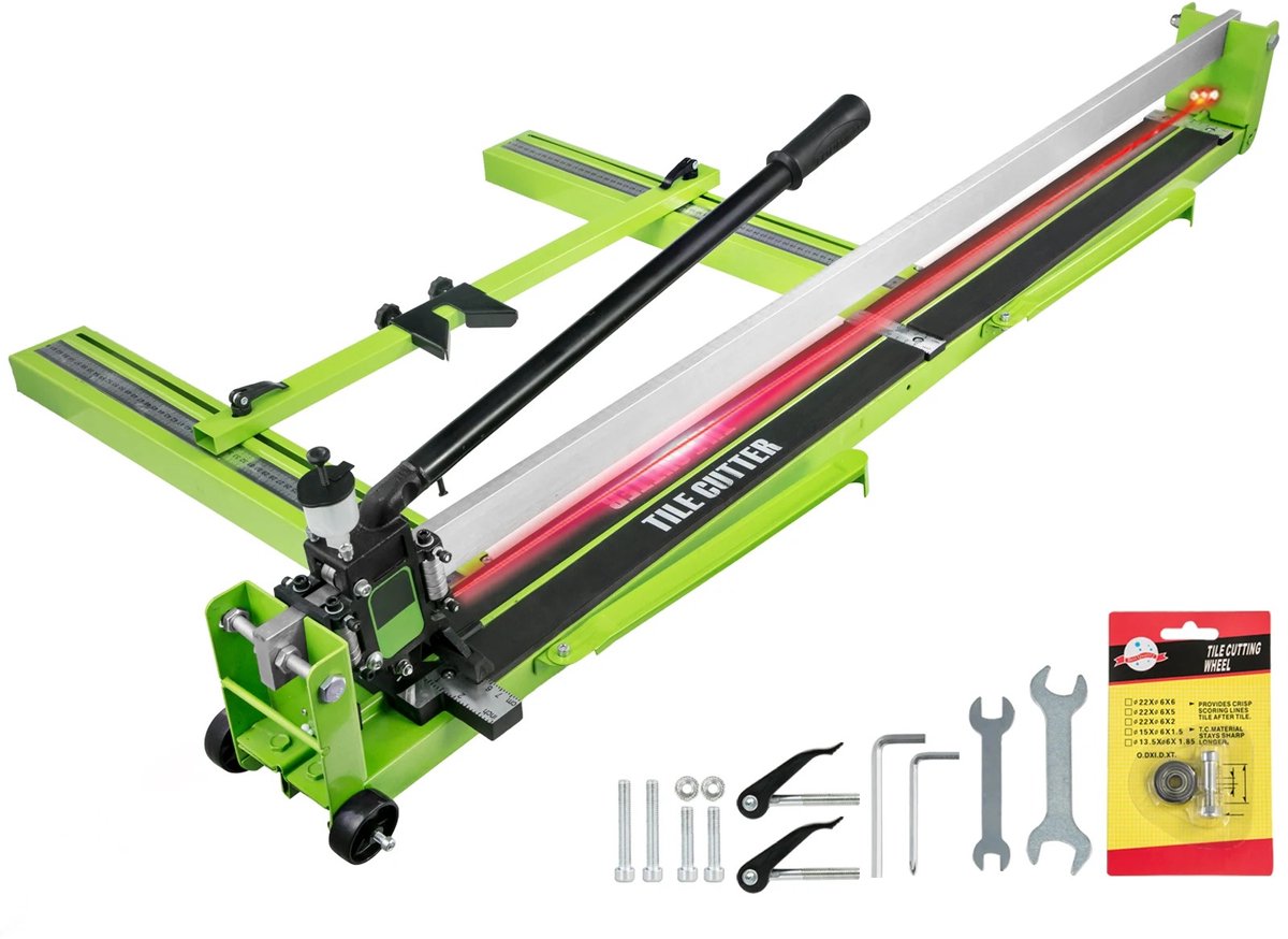 Trendique - Tegelsnijder - Tegelsnijmachine - 47 Inch - Geavanceerde infrarood laserpositionering - Hoogwaardig snijwiel - Draagbaar