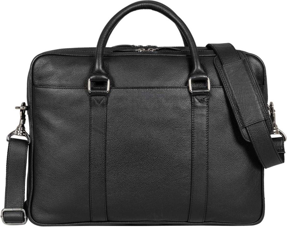 Leren Laptoptas - Laptoptas - Leren Tas - Luxe Leren Laptoptas - Werktas - Schoudertas - Business Tas - Leren Business Tas - 16 inch - Zwart - van Imperatoris