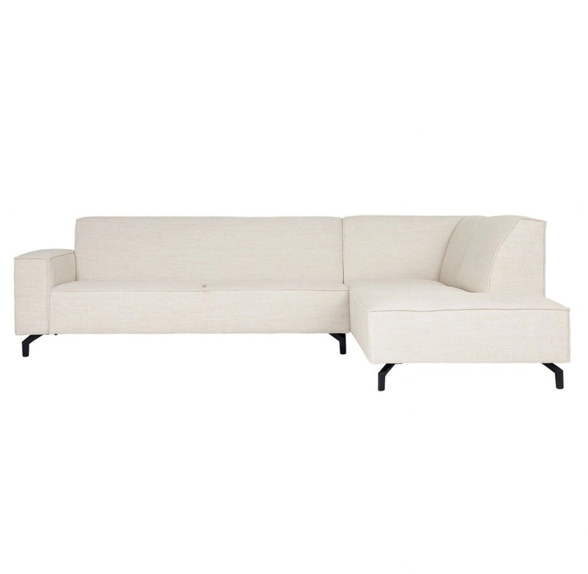 Mysofa 2,5-zits Hoekbank Floris - Rechts Beige Stof - 285x210x82cm