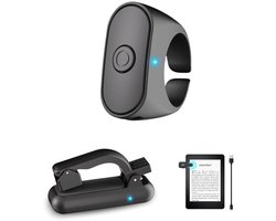KZQ E-reader-pagina-omdraaier — Draadloze pagina-omdraaier — Afstandsbediening voor camera/camcorder — Compatibel met iPad, tablets en mobiele telefoons — Zwart