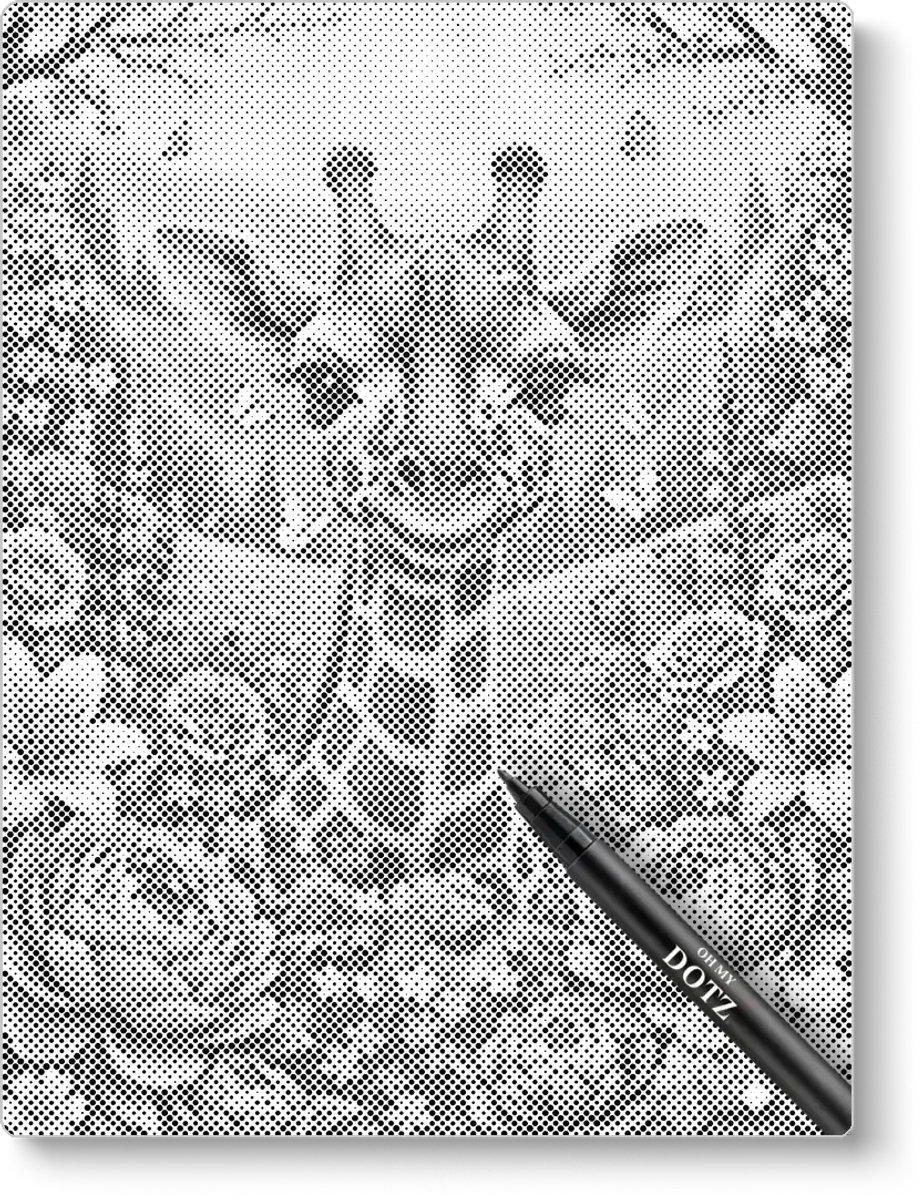 Giraf met bloemen | Dot painting | 30x40cm | Dot painting | Oh My Dotz | Dots stippen | Diamond painting & Schilderen op nummer alternatief | Happy hobby