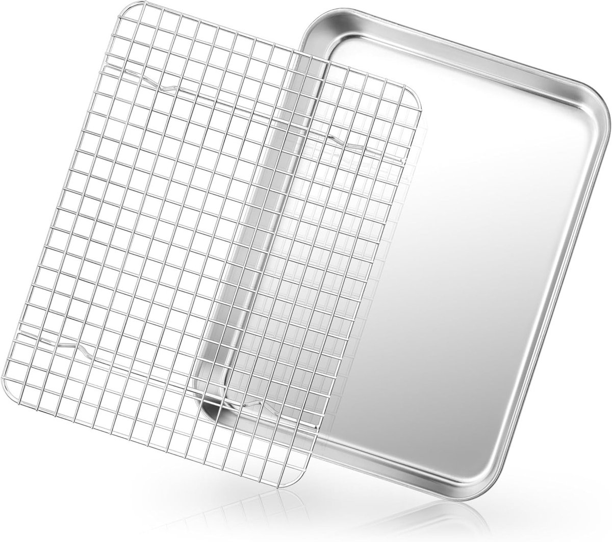 Baking tray met koele rooster voor perfect gebakken lekkernijen, 31.5 x 24.5 x 2.5 cm, ideaal voor oven en afkoelen