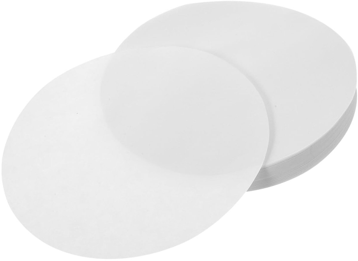 100 Stuks 7-Inch Filterpapierschijven voor Kwalitatieve Analyse, Laboratoriumkwaliteit, Gemiddelde Doorstroomsnelheid (Wit)