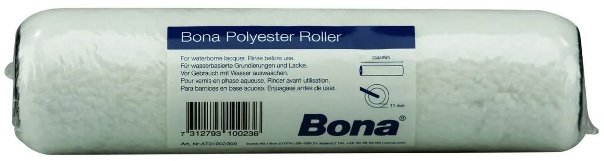 Professionele Verfroller 250 mm Vachtroller Florhoogte 11 mm Wit voor Strakke, Egale Verflaag – Duurzaam, Veelzijdig en Eenvoudig in Gebruik