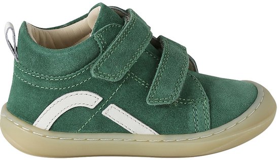 Babyslofjes van zacht leer met antislip veel groen