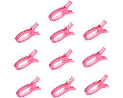 10-stuks Extra grote plastic wasknijper - Wasknijpers - Dekendroogklemmen - Windbestendige klemmen - Antislip wasknijpers - Met antislip gekartelde randen - 16 cm - Geschikt voor dekens, kleding, handdoeken, enz. - Roze