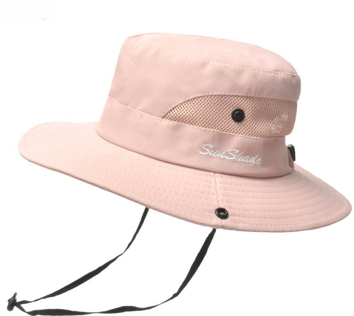 Zonnehoed kind - Bucket Hat - UV Bescherming - Zonnepet met Brede Rand en Paardenstaart Opening - Perfect voor Paardenstaarten, Sneldrogend - Ademend Strand en Outdoor Hoed