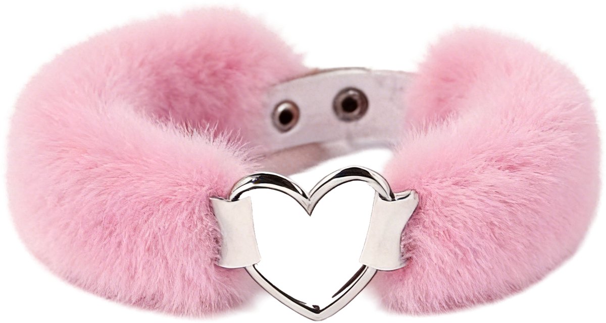 Smart Moves - Love Collar - Kunstbont - Hartvormige Ring - Roze