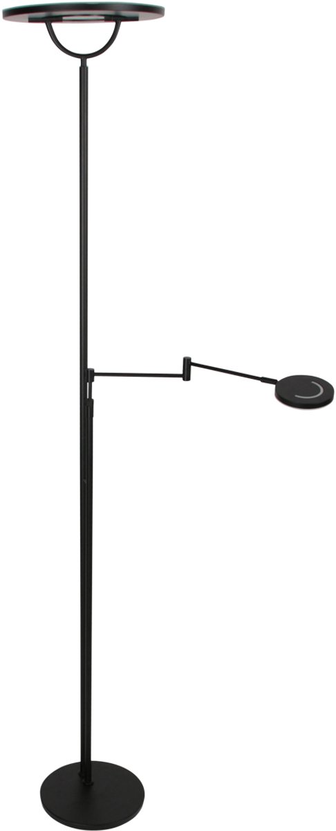 Steinhauer Exclusive - vloerlamp - Soleil2 - zwart - kunststof metaal - Ø 32cm - LED - 4386ZW