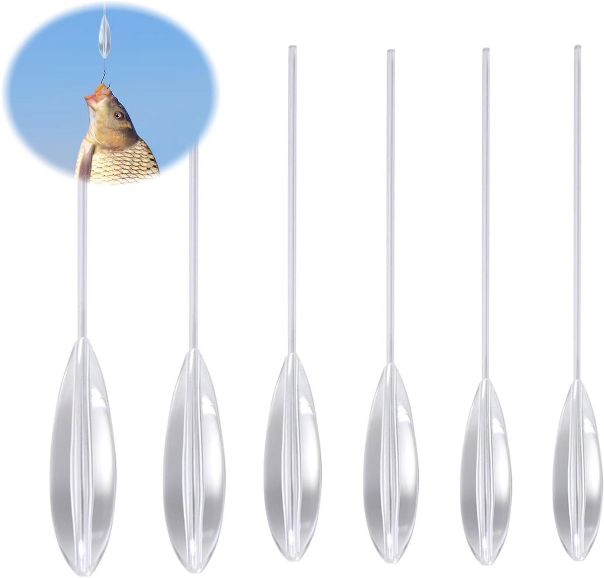Set van 6 Drijvende Vissersaccessoires voor Forel - Duurzame Spirolino 10g, 12g, 15g, 20g, 25g voor Forelvissen met Deeg