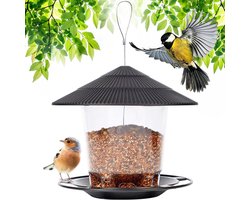 Voederhuis voor Tuinvogels met Zonnebloempitten, Pinda's en Zaadmengsel voor Kleinere Vogels zoals Merels en Huismussen
