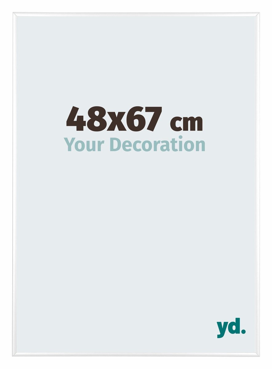 yd. Your Decoration - Fotolijst 48x67 cm - Aluminium - Wit Hoogglans - Kent