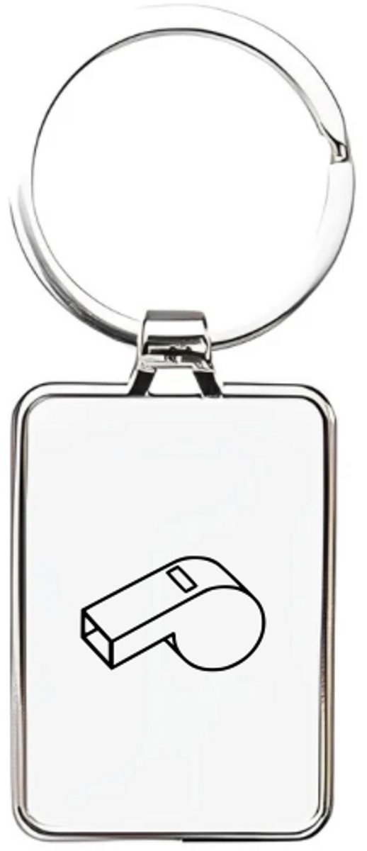 Hacebo® - Scheidsrechter sleutelhanger rechthoekig - Voetbal - beste scheidsrechter - sleutelhangers - scheidsrechters fluitje - rechthoekige sleutelhanger - 3 x 7.8 CM