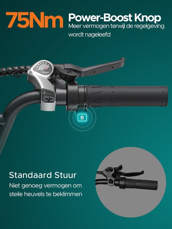 ENGWE L20 Boost E-Bike -20 inch - 126km actieradius - 250W motor - 624Wh lithium‑ion Accu - SHIMANO 7‑speed- groen — afbeelding 3