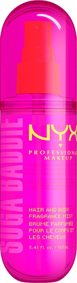 NYX Professional Makeup Hair & Body Fragrance Mist Suga Baddie - Verfrissende geurspray voor haar en lichaam - Geur van vanille en room - 160ml