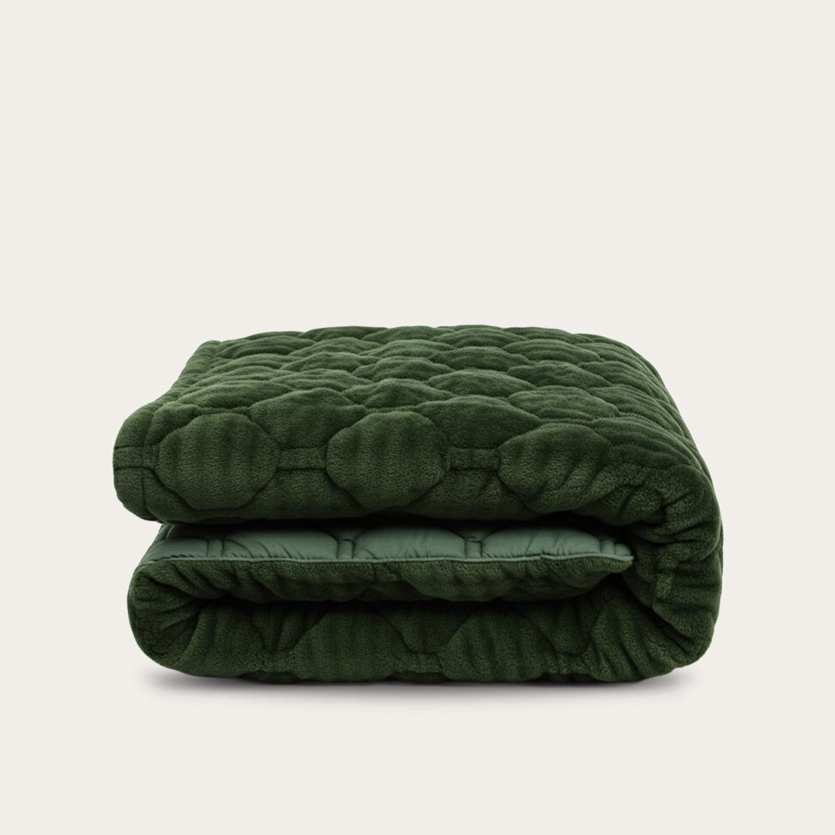 HappyBed Dekbed zonder overtrek 140x200 - Teddy - Wasbaar dekbed - Dekbed zonder hoes - Hoesloos Dekbed - Dark green