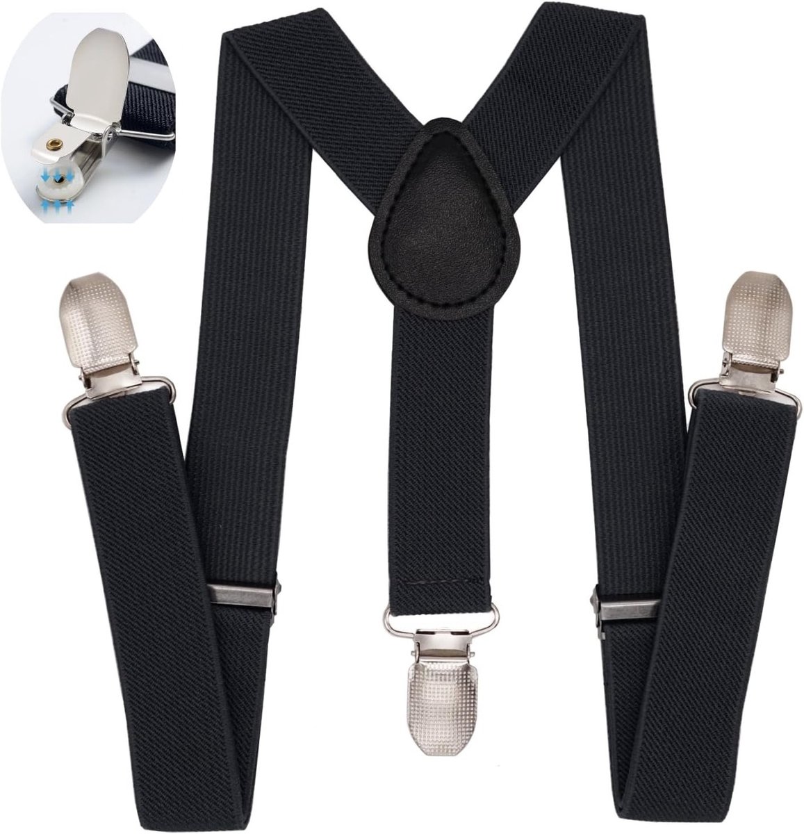 Verstelbare Y-Back Clip-on Steunbanden voor Kinderen - Comfortabele en Stijlvolle Suspenders voor Jongens en Meisjes
