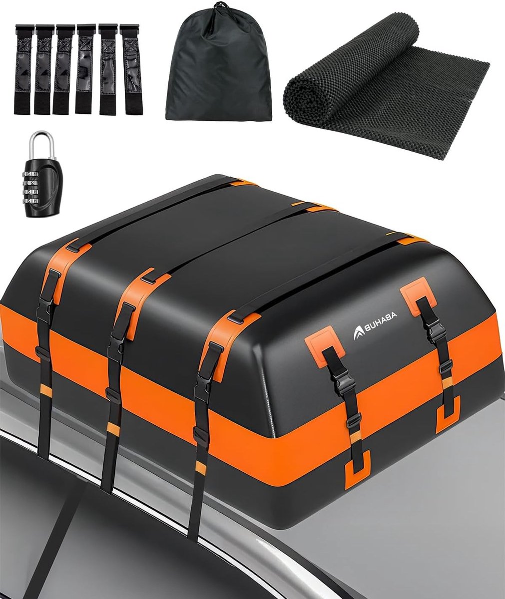 Draagbare Waterdichte Dakbox voor Auto's - Vouwbare Opbergtas met Antislipmat en Deurhaak (850L)